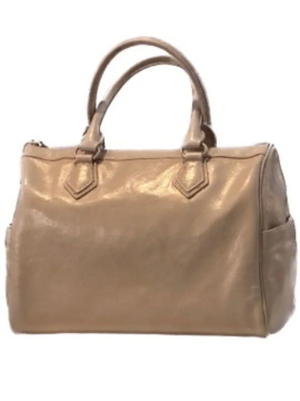 Mark & Graham Taupe Leather Satchel / Doctor Bag